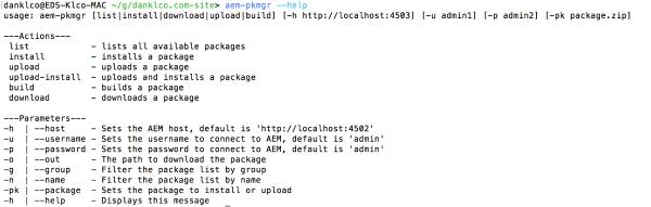 Managing AEM Packages from the CLI
