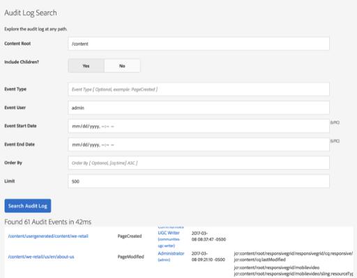 New from Perficient: ACS AEM Commons Audit Log Search
